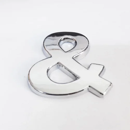 Mey İthalat® Cemax & İşareti 3,75 cm Krom Yapışkanlı