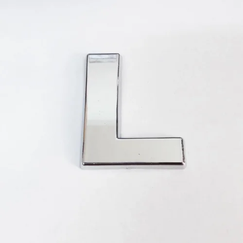 Mey İthalat® Cemax L Harfi  3,75 cm Krom Yapışkanlı