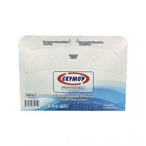 Ceymop Professional Klozet Kapak Örtüsü, Tek Kullanımlık, 250 Adet