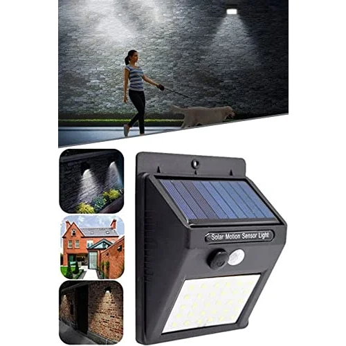 Chermik Pır Hareket Sensörlü 20 Led Solar Güneş Enerjili Su Geçirmez Duvar Lambası