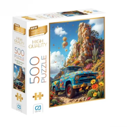 Çiçekli Kamyon Puzzle 500