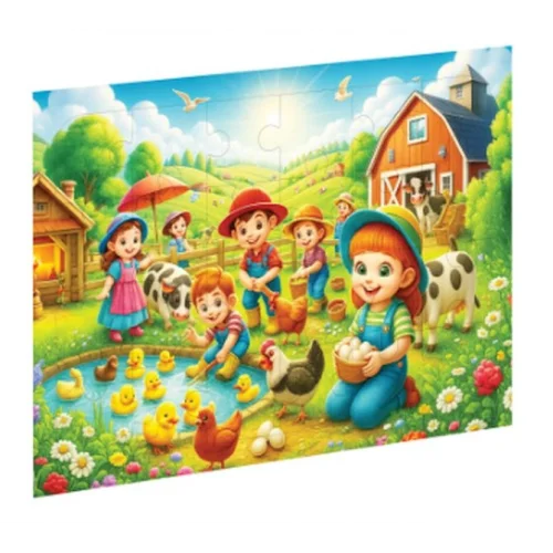 Çiftlikteki Çocukları Ahşap Puzzle