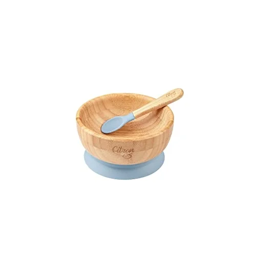 Citron Vakum Tabanlı Organik Bambu Kase Seti - Blue 1073605