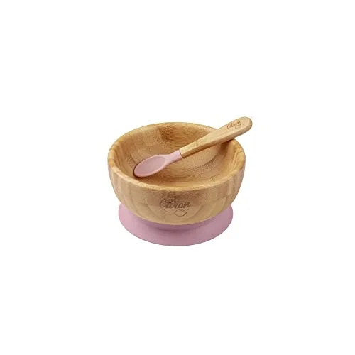 Citron Vakum Tabanlı Organik Bambu Kase Seti - Blush Pink 1073612