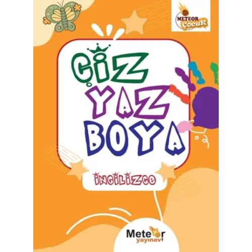 Çiz Yaz Boya İngilizce Boyama Kitabı