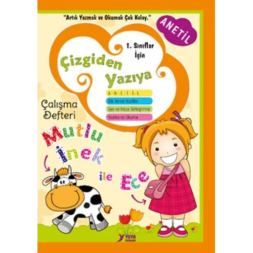 Çizgiden Yazıya Çalışma Defteri-Dik Temel Harflerle