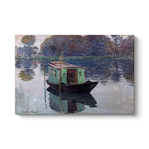 Claude Monet - The Studio Boat Tablosu 45 x 30