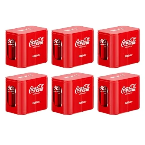 Coca Cola Kutu İçecek, 250 ml, 36 Adet (6lı x 6 Paket)