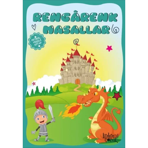 Çocuklar için Hayal ve Odak Geliştirici Rengarenk Masallar Petrol Yeşili Kitap