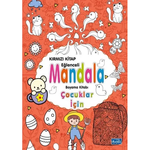 Çocuklar İçin Mandala Kırmızı