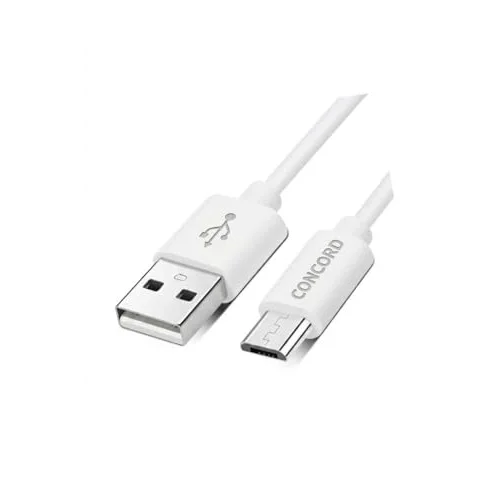 Concord C-321 2.1A 100cm Micro USB Data ve Şarj Kablosu - Beyaz