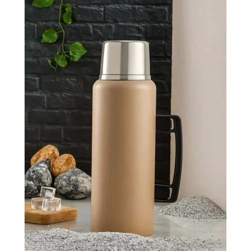 Cooker 1,5 Litre Kulplu Çelik Termos CKR-2085 Bej