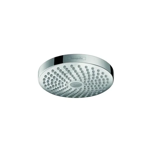 Croma Select S 17,78 cm Su Tasarruflu Düşük Akışlı Duş Başlığı Modern 2-Sprey Yağmur, QuickClean Krom Yoğun Yağmur, 04388000