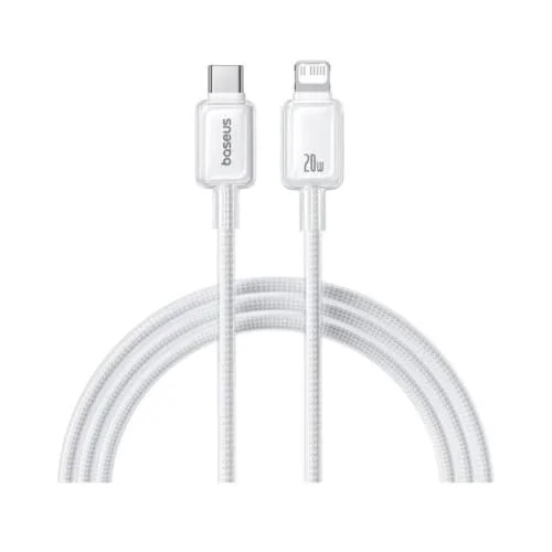 Crystal Hızlı Şarj C+Lightning 20W 1m Data Kablo - Beyaz