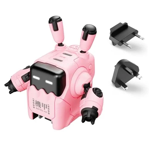 Delta35 Pembe Robot Figürlü 35W Hızlı Şarj Adaptörü