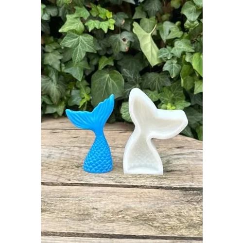 Deniz Kızı Kuyruğu Büyük Tekli Mum Kalıbı (Silikon)
