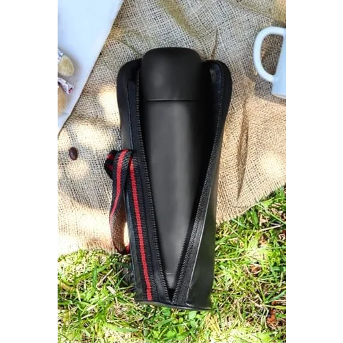 Deri Çantalı 500 ML Siyah Termos