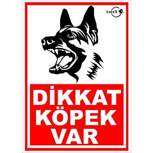 Dikkat Köpek Var PVC Uyarı Levhası