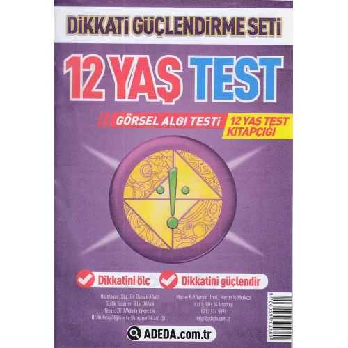 Dikkati Güçlendirme Seti 12 Yaş Test
