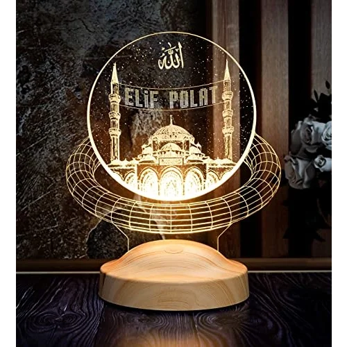 Dini Hediye, Kişiye Özel Mahyalı Camii 3D Led Lamba