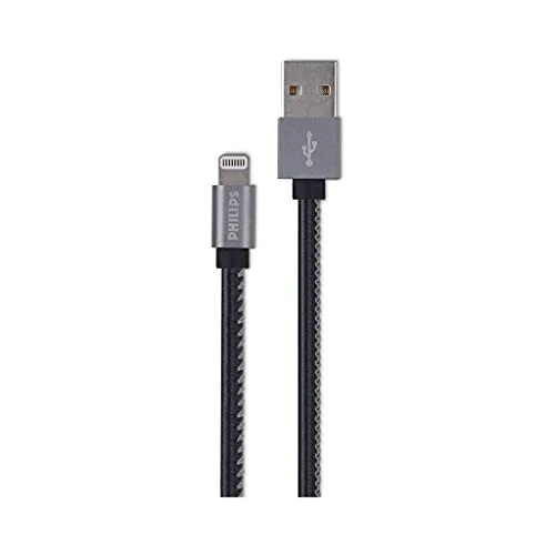 DLC2508B 1.2 Metre Deri MFI Lisanslı Lightning Kablo, Siyah