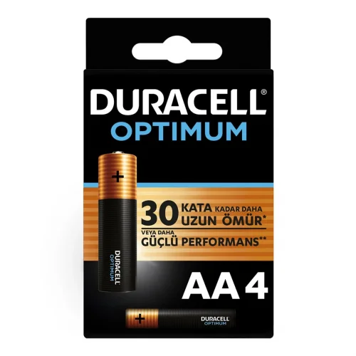 Mey İthalat® Duracell Optimum Alkalin Pil AA 4 lü Paket