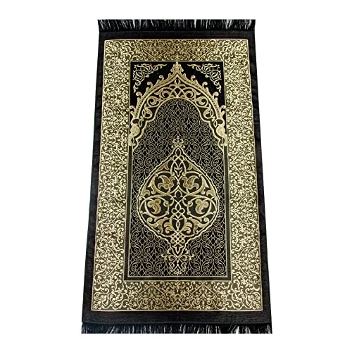 Ekonomik Osmanlı Tafta Seccade - 0150 (Siyah)