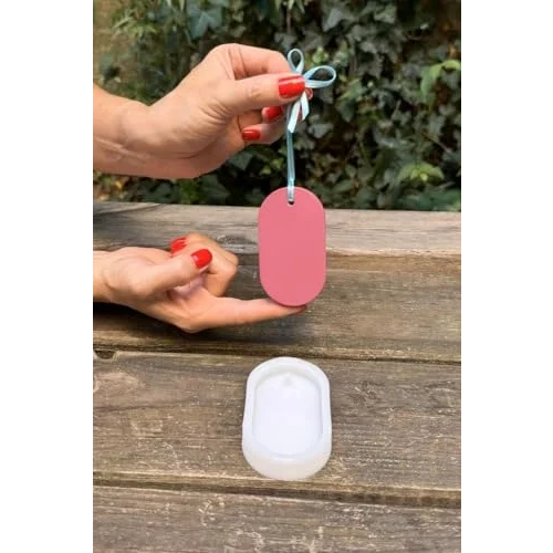 Elips Koku Tableti Silikon Mum Kalıbı
