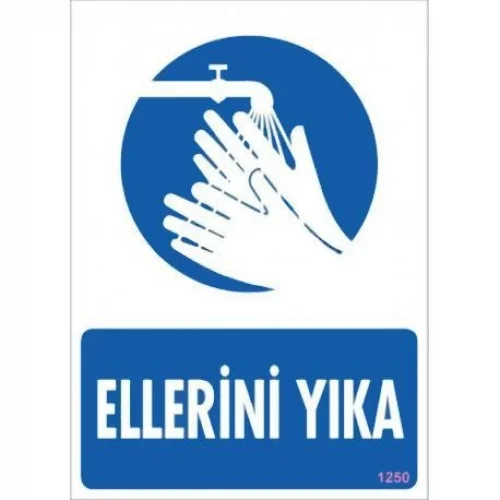 Mey İthalat® Ellerini Yıka Uyarı Levhası 25x35 KOD:1250
