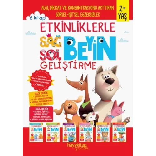 Etkinliklerle Sağ Beyin Sol Beyin Geliştirme (2+ Yaş) 6’lı Set