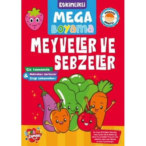 Etkinlikli Mega Boyama - Meyveler ve Sebzeler