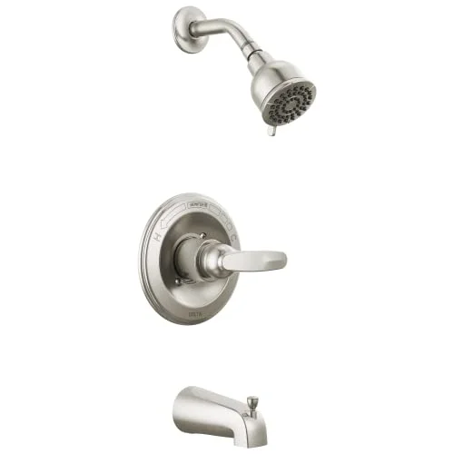 Faucet Foundations Fırçalanmış Nikel Duş Bataryası Seti, 2 Püskürtmeli Fırçalanmış Nikel Duş Başlığı, Küvet ve Duş Trim Kiti, Duş Bataryası Setleri Komple, Paslanmaz BT13410-SS (Vana Dahil Değildir)