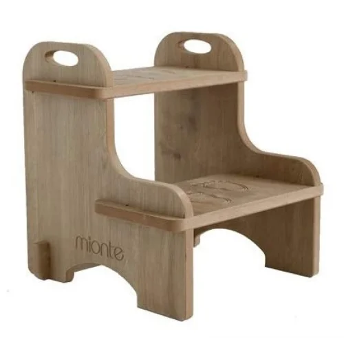 Flat-Pack Ahşap Çocuk Montessori Yükseltici Basamak Merdiven Meşe