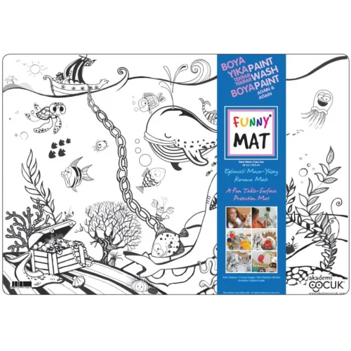 Funny Mat - Derin Deniz - Küçük 33,5x48cm