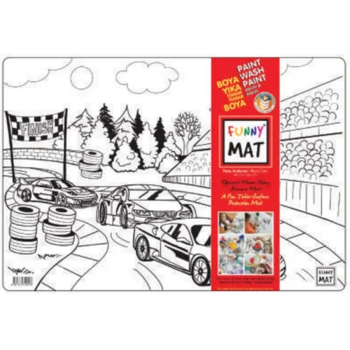 Funny Mat - Yarış Arabaları 33,5x48cm