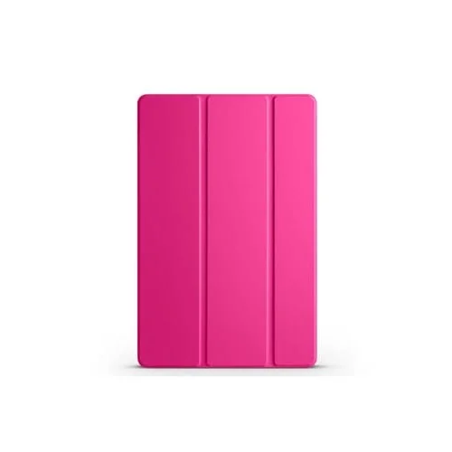 Galaxy Tab A9 Plus ile Uyumlu MSRA Smart Cover Standlı 1-1 Kılıf-Pembe Koyu