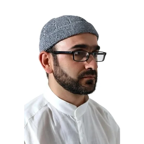 Gri Katlamalı Çift Renk Kışlık Kadife Takke