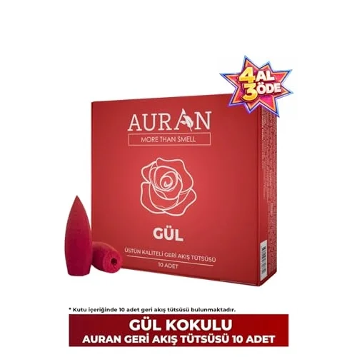 Gül Kokulu Geri Akış Tütsüsü konik Tütsü Rose Backflow Incense Cones 10 Adet