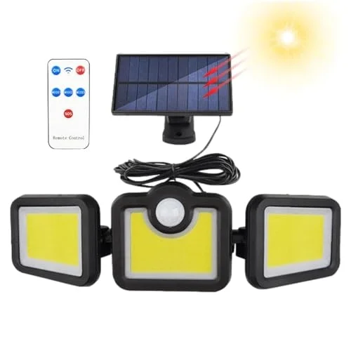 Güneş Enerjili Hareket Sensörlü, 3 Taraflı 171 Cob Led Aydınlatma/GT-SL15