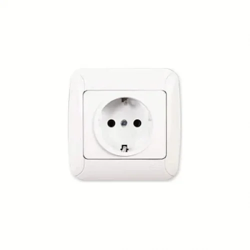 Mey İthalat® Günsan Fantasy Topraklı Priz Beyaz Renk