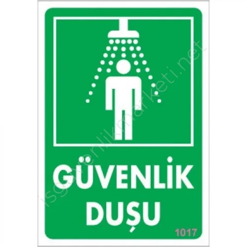 Mey İthalat® Güvenlik Duşu Uyarı Levhası 17,5x25 KOD:1017