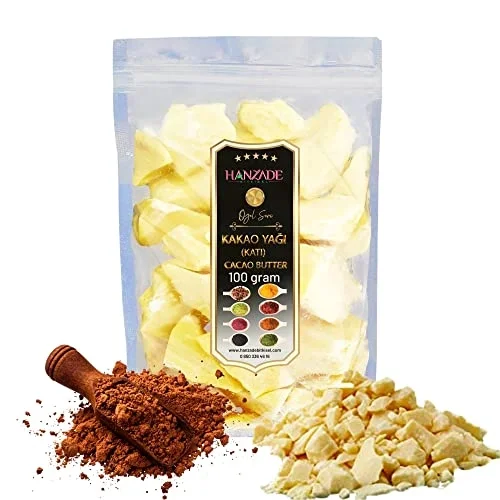 Hanzade Bitkisel Yenilebilir Saf Katı Kakao Yağı 100 Gr
