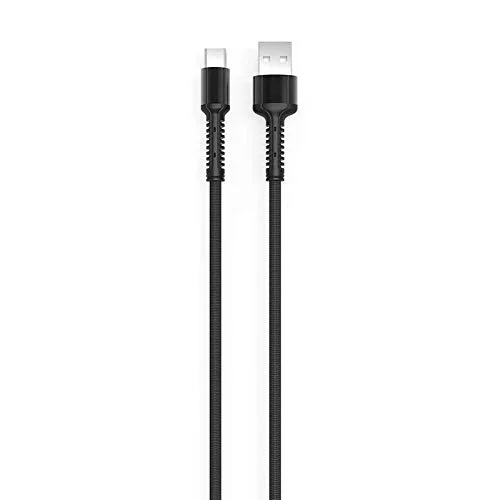 Hasır Kırılmaya Dayanıklı 2m LS64 Type-C Usb Kablo Siyah