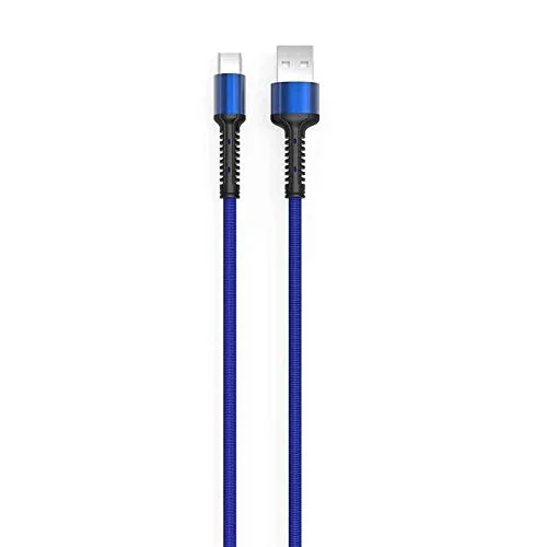 Hasır Kırılmaya Dayanıklı 3m LS65 Type-C Usb Kablo Mavi