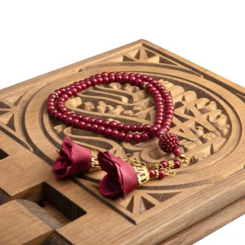 Hayrat Neşriyat Gül Püsküllü Tesbih Bebe Bordo (99lu - 6mm)