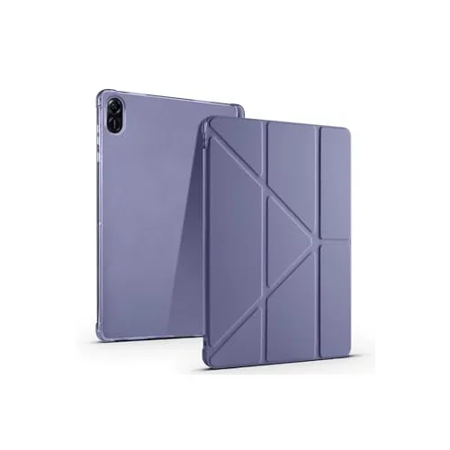 Honor ile uyumlu Pad X8A Kılıf Tri Folding Kalem Bölmeli Standlı Kılıf - Mor