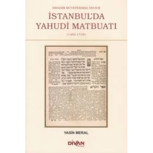 İbrahim Müteferrika Öncesi İstanbulda Yahudi Maybuatı