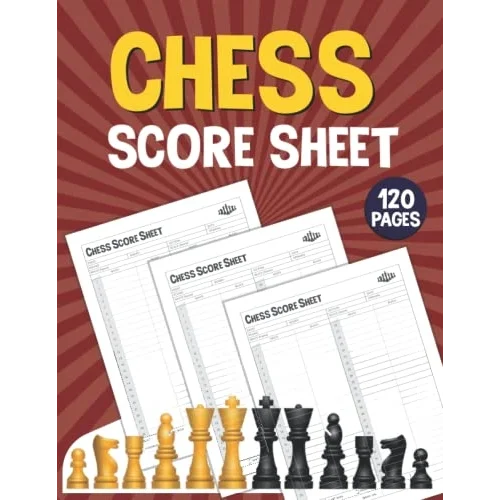 Independently published Chess Score Sheets: Notebook 120 Games Track Your Moves & Analysis Your Strategies | International Standard Professional Chess Score Blank Sheets Log Book