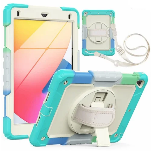 iPad Pro 9.7 ile uyumlu Kılıf Renkli Strap Zırh Case A1673 A1674 A1675