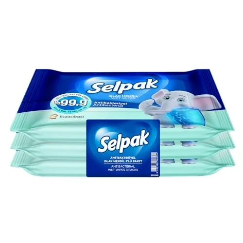 Islak Cep Mendili Antibakteriyel 10 Lu, 3 Adet